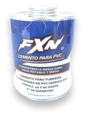 Cemento Fxn 201 Azul Bote De 1 Litro Fraguado Rapido