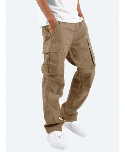 Pantalón Skater Cargo Bolsillo Lateral Pierna Ancha Unisex