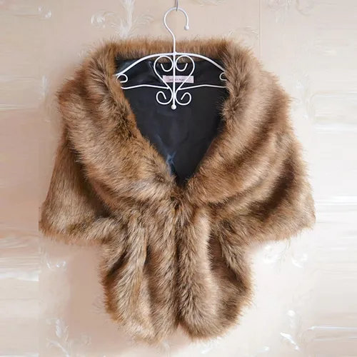 Bufanda Elegante Boda Nupcial Faux Chal Largo Estola Abrigo