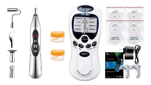 Pluma Digital Recargable + Electroestimulador Tens 4 Parches