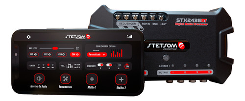 Processador Áudio Stetsom Stx 2436bt Bluetooth 2 Canais