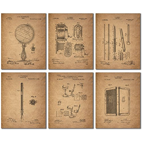 Teacher Patent Wall Art Prints - Set Of 6 Vintage Photo...