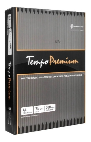 Resma Impresora Tempo A4 75grs Premium 500 Hojas Laser Toner