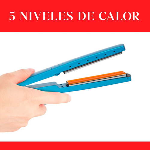 Plancha De Pelo Cabello Alisador Planchita Nano Tecnología Azul