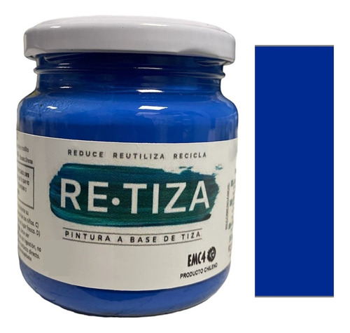 Azul Rey 250 Grs. Pintura Tiza Al Agua Decorativa