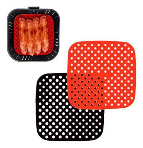 Protetor Silicone Air Fryer Fritadeira 19cm Quadrado