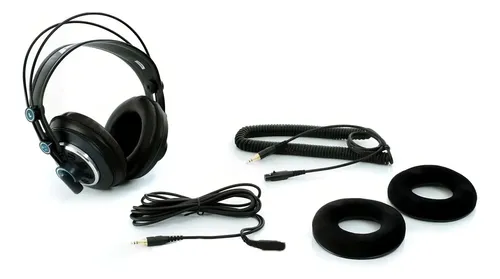 Fone de ouvido over-ear AKG K240 MKII preto | Parcelamento sem juros