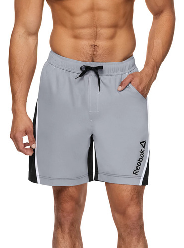 Short Reebok Original Caballero Gris Con Negro