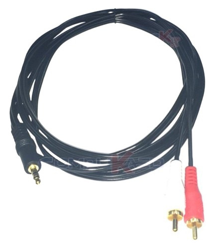 Cable De Plug Estereo 3.5mm A Rca Rojo Y Blanco De 3 Metros