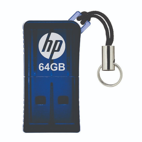 Memoria Usb 2.0 64gb Hp Flash Drive V165w Azul