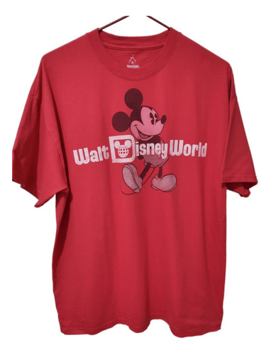 Walt Disney Polo Disneyland Resort Xl Rojo 100% Algodón