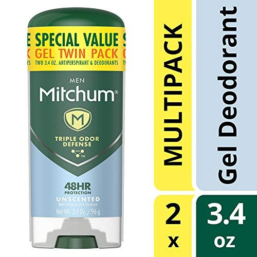 Mitchum Men Gel Desodorante Antitranspirante, Paquete Doble,