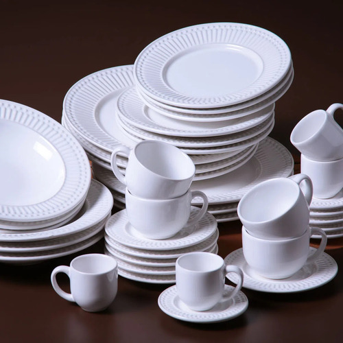 Aparelho De Jantar Porto Brasil 20 Pçs Roma Branco - 1ªlinha