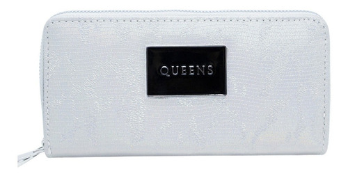 Queens Billetera Mujer Cuero Sintético Cierre Urbana Qw11-2z