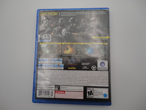 Tom Clancys Rainbowsix Siege Ps4 Disco Físico Original (Usado)