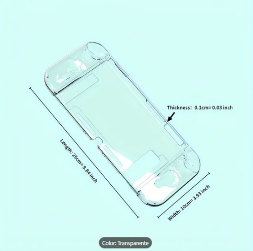 Funda Protector Rígida Para Nintiendo Swtich Transparente Transparente
