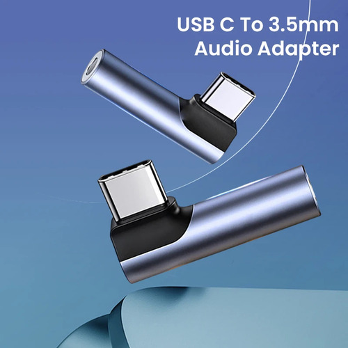 Adaptador Dac Usb C A 3,5 Mm En Ángulo Recto Con Micrófono H