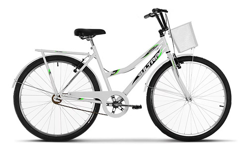 Bicicleta Vintage Urbana Ultra Bikes Aro 26 Summer Com Cesto Cor Branco