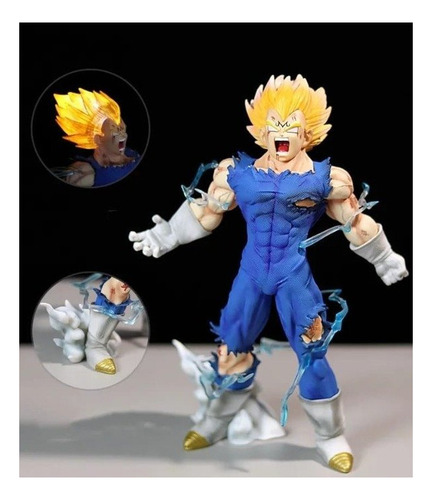 Nuevo Figura Vegeta 26cm Luz Led Dragon Ball Z / 2 Cabezas (Usado)