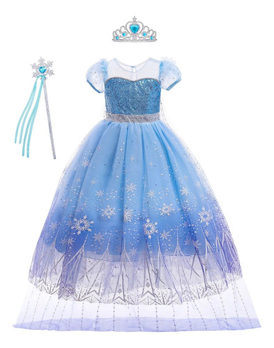 Disfraz De Princesa Para Cosplay De Elsa  Frozen Dress  Vest