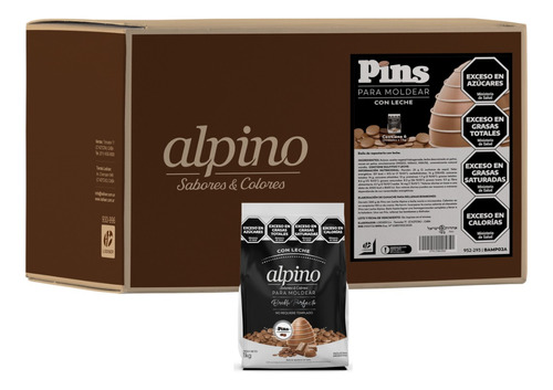 Chocolate Alpino Lodiser Pins Moldear Pascua Caja De 6 X1 Kg