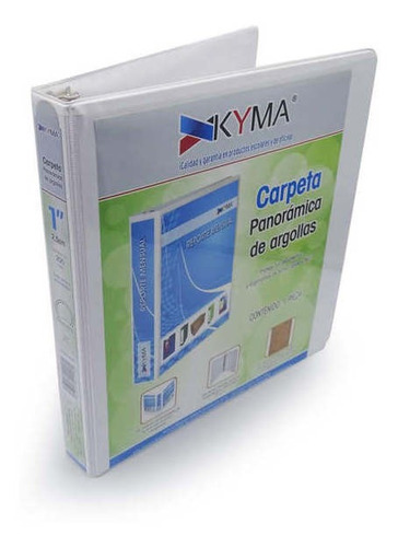 Carpeta Panoramica Kyma Carta Arillo O 1 Pulgada Blanca