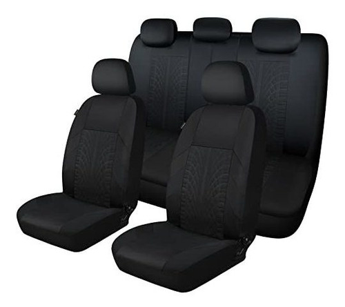 Akauto Juego Completo De Fundas De Asiento De Automóvil Negr