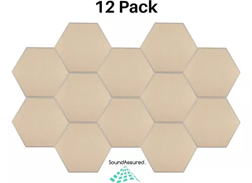 Espuma Acústica Pack 12 Paneles, Paneles Acústicos Hexagonales con