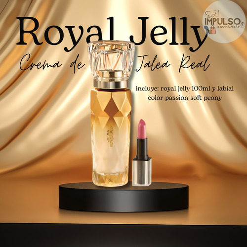 Crema Facial Jalea Real Jafra 100ml + Labial Color Passion Todo Tipo De Piel Día/noche