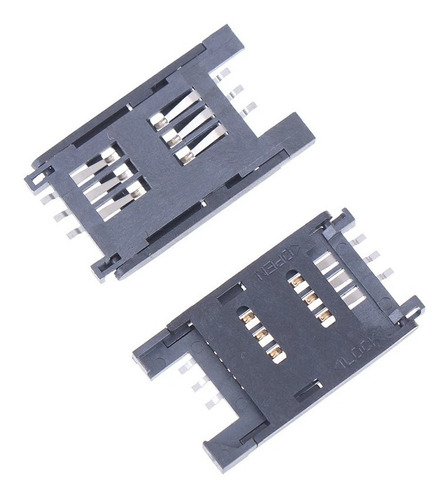 Conector Socket Sim Card 6 Pines Holder Smd Slim