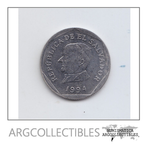 El Salvador Moneda 25 Centavos Acero 1994 Km-157b  Unc