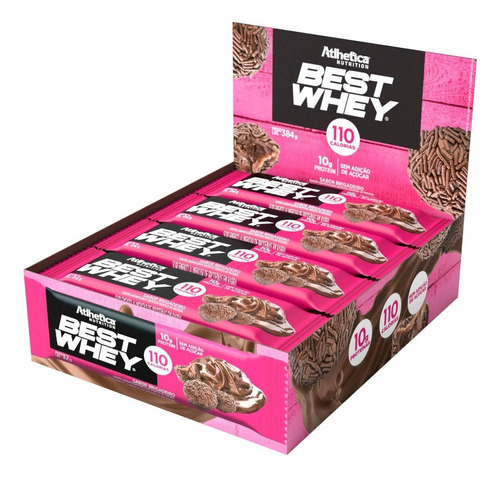 Best Whey Bar 12 Barrinhas - Atlhetica Sabor Brigadeiro