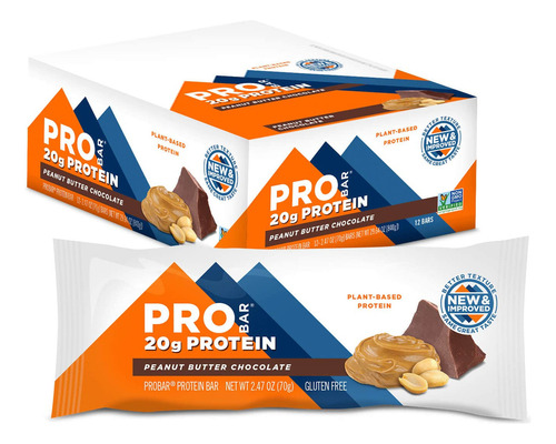 Probar Base Bar - Peanut Butter Chocolate - 12 Pack, 2.46 Ou