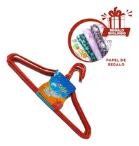 Comprar Pack9 Set De Perchas Ropa Infantil Rojo Y+papel De Regalo