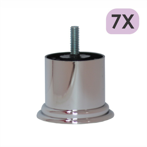 Imagem 1 de 4 de Mini Pé Cama Box Baixo Castor Gazin Ortobom 5cm Cromo - 7un