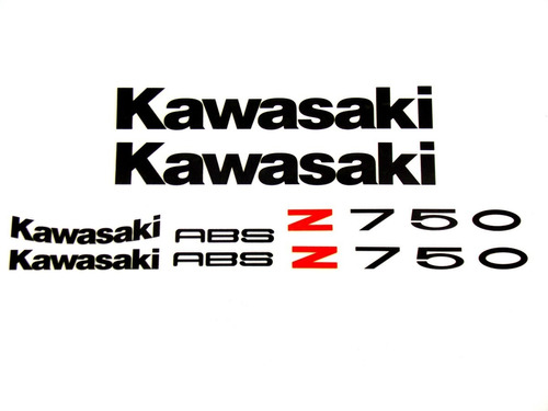 Kit Adesivos Kawasaki Z750 Preto Abs