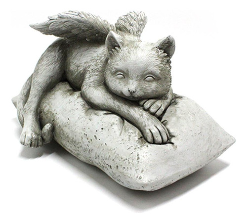 De Ángel Mascota Gato Estatua Figurita Decorativa Casa