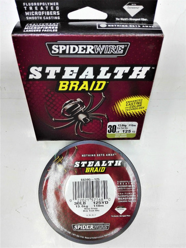 Multifilamento Spiderwire Stealth Braid 30lbs 125yds 110mts!