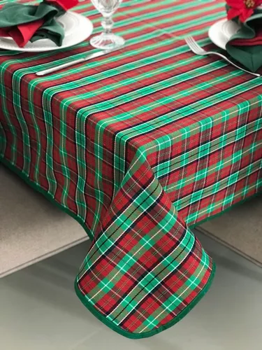 Toalha De Mesa Retangular Xadrez Impermeável À Prova De Óleo / Toalha De  Mesa Lavável Para Decoração De Natal