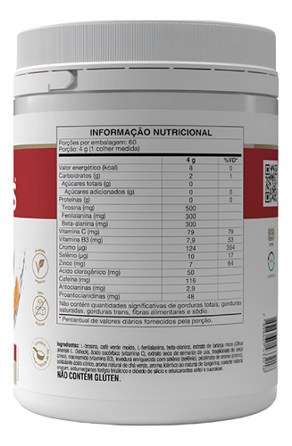 Termo Plus Vitafor 240g Tangerina Com Chá Verde