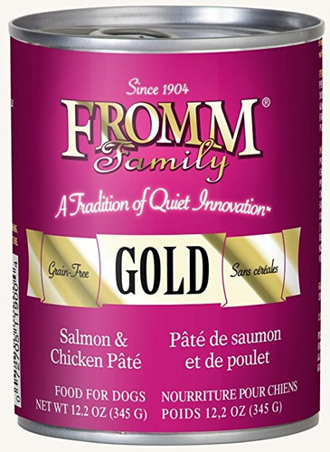 Fromm Oro Salmón Y Pollo Paté 12,2 Oz / Caja De 12