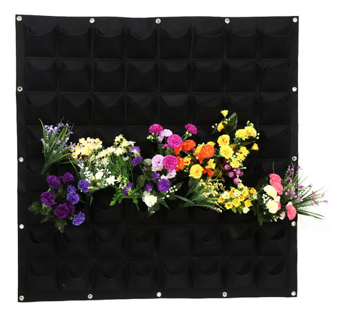 Bolsa De Cultivo Vertical De 64 Bolsillos Para Plantas De Fi
