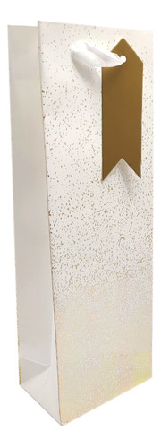 X12 Bolsas De Regalo Para  Vino 12.7x36cm  Glitter Elegante