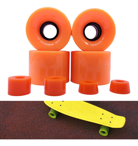 4 Ruedas Para Monopatín, Ruedas Para Longboard 78a, Naranja