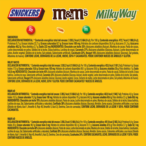 Mars Surtido De Chocolates 14 Pzas, Snickers, M&ms Milkyway