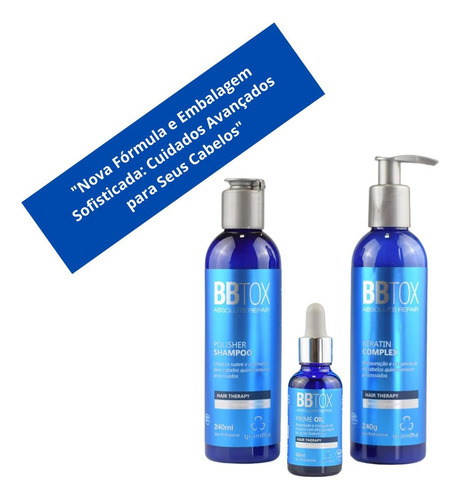 Grandha Bbtox Kit Pós Progressiva 750ml - Cabelos Danificado