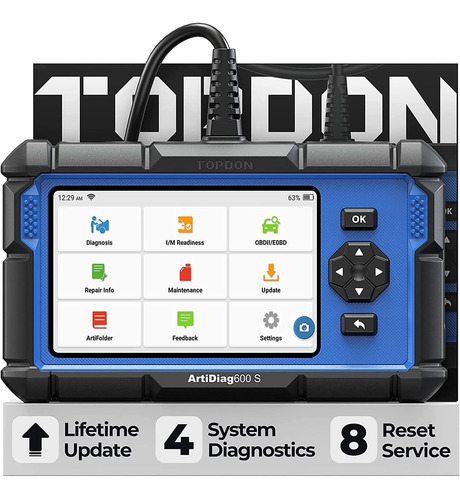 Escáner Obd2 Topdon Ad600s, Con 8 Servicios De Reseteo