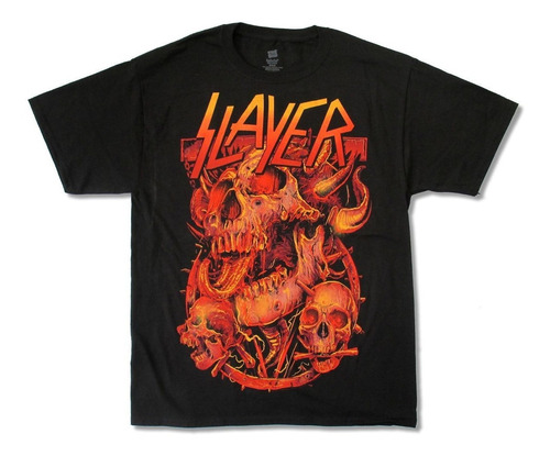Slayer Playera Skull World Dominat Oficial Thrash Metal Srsx