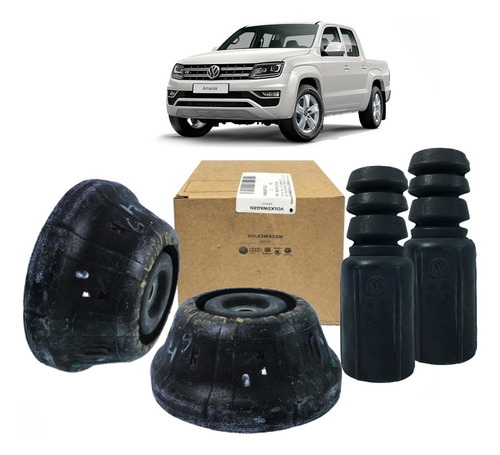 2 Kit Coxim Batente Coifa Amarok 2010 A 2020 Orig. Dianteiro