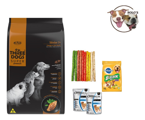 Three Dogs Senior Super Premium 17kg + Regalo 